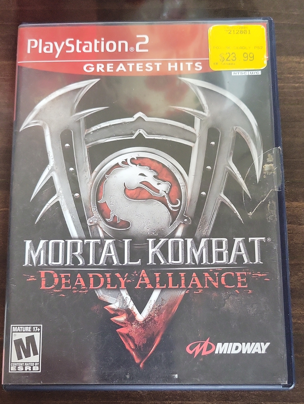 Mortal Kombat: Deadly Alliance (PlayStation 2) - Black & Red Artwork & Manuel